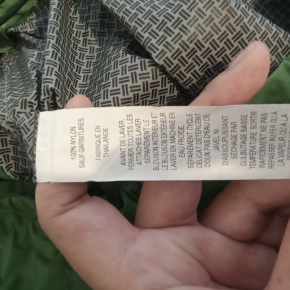 L.L. Bean Bright Green Full Zip Raincoat Lightweight Long Sleeve Lynon Mens M - Picture 5 of 10